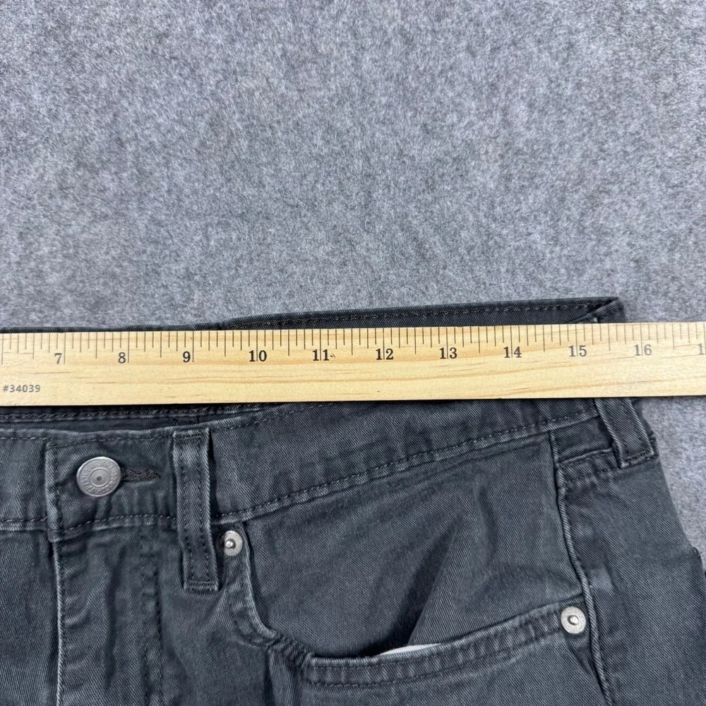 Levis 502 Regular Taper‎ Jeans Mens 32x29 Charcoal Gray WaterLess Denim Pants